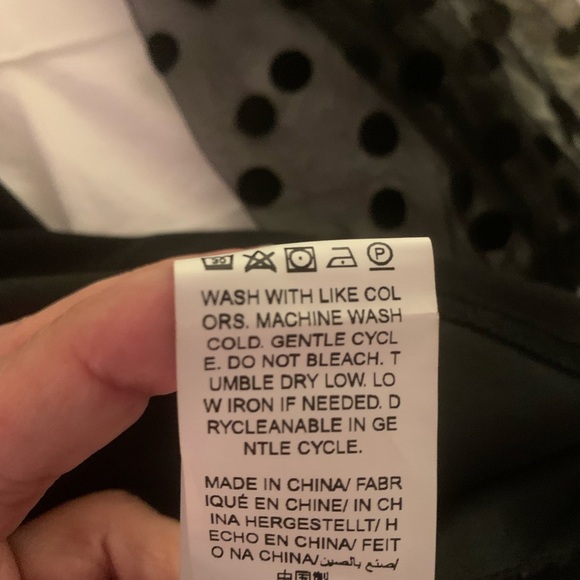 Shein Curve Black Dress Sheer Polka Dot Sleeves - Picture 9 of 14